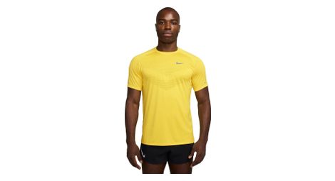 Maillot de manga corta nike dri-fit adv stride amarillo, hombre