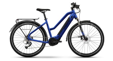 Vtc électrique haibike trekking 4 mid shimano alivio/altus 9v 500 wh 27.5 bleu mat 2023