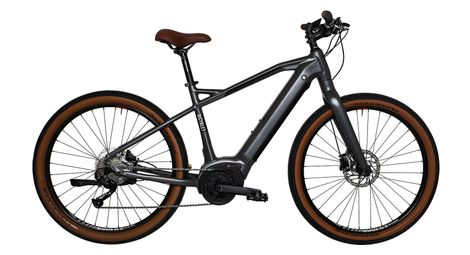 Vélo fitness électrique bicyklet gabriel shimano altus 9v 500 wh 27.5 gris titane