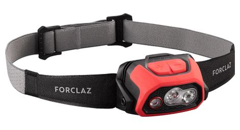 Linterna frontal recargable forclaz hl900 de 600 lúmenes rojo/negro linternas frontales