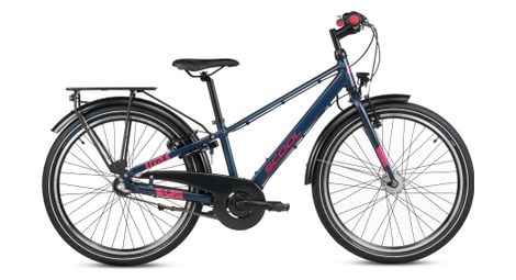 S’COOL troX pro, vélo enfant, 3 vitesses, Bleu foncé/Rose