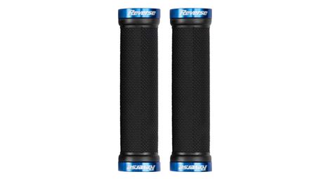 Paire de grips reverse 29mm lock on noir bleu