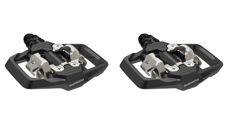 Ein Paar Shimano PD-ME700 MTB-Pedale, schwarz