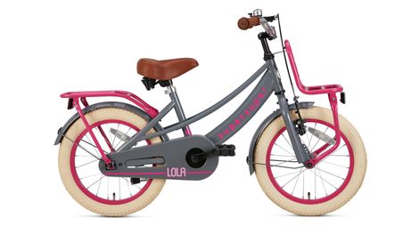 Velo enfant supersuper lola filles 16 pouces gris rose