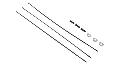 Kit de 3 rayons zipp cx ray 232mm noir