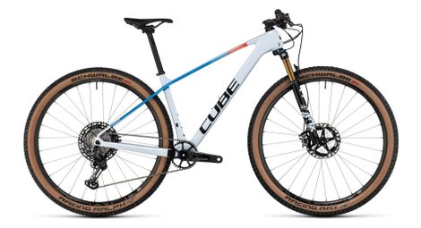 Cube elite c:68x slx hardtail mtb shimano xtr 12s 29'' teamline gris azul 2023 18 pouces / 169-178 cm