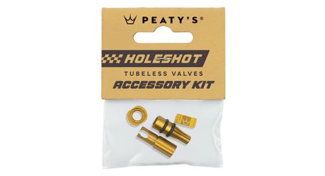 Bouchons de Valves Tubeless Peaty's V2 Holeshot Fast Flow Or