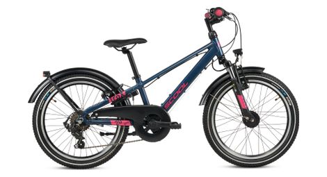 S’COOL troX pro, vélo enfant, 7 vitesses, Bleu foncé/Rose