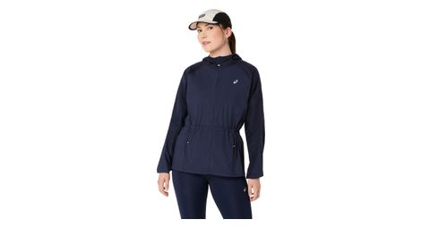 asics road packable windbreaker jacket blue women s