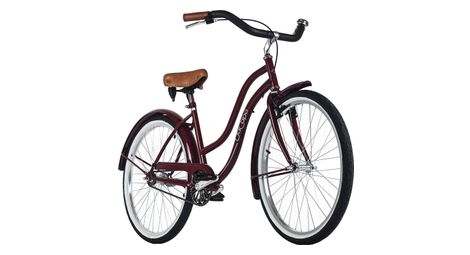 Beachcruiser Femme 26 BEACH rouge bordeau TC 46 cm Monovitesse DaCapo