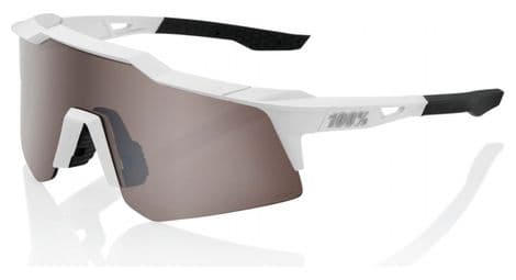 100% speedcraft xs blanco mate - lente hiper miror plata