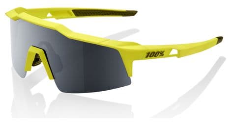 Lunettes 100% speedcraft sl soft tact banana noir / verres noir mirroir