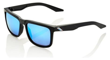 100% blake goggles - mat zwart - hiper blue mirror