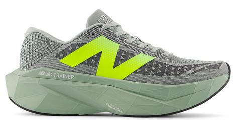 Chaussures Running New Balance FuelCell SuperComp Trainer v3 Gris/Vert Homme