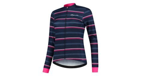 Veste velo hiver rogelli stripe - femme - bleu/rose