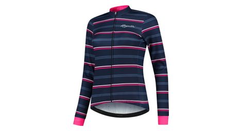 Veste Velo Hiver Rogelli Stripe - Femme - Bleu/Rose
