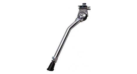 Bequille velo laterale avec plaque newton  20-28  reglable alu argent