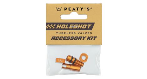 Bouchons de Valves Tubeless Peaty's V2 Holeshot Fast Flow Orange Mango