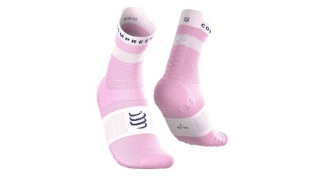 Calcetines Compressport Pro Racing V4.0 Run, color violeta intenso/blanco
