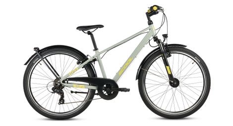 S’COOL troX pro, VTT enfant, 7 vitesses, Gris/Jaune