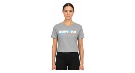 T-shirt manches courtes ironman 70.3 italy emilia-romagna gris femme