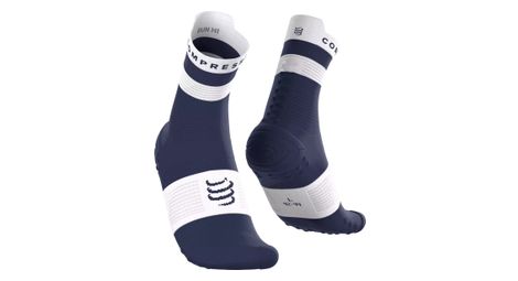 Calcetines Compressport Pro Racing V4.0 Run High azul/blanco