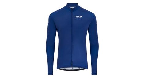 Maillot de cyclisme homme essentiel à manches longues - marine