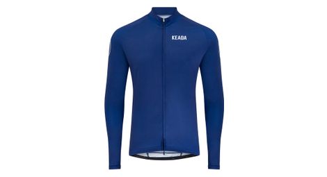 Maillot de cyclisme homme essentiel à manches longues - Marine