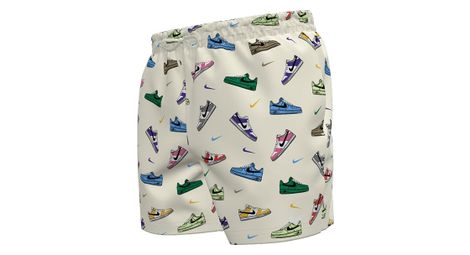 Pantalón corto nike swim breaker beige/multicolor, hombre