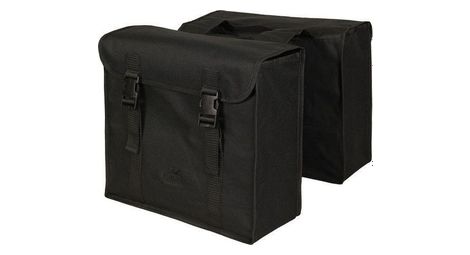 Greenlands sac double noir-noir. dimensions 37x34x14cm.capacité totale 40l