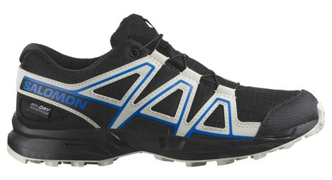 Salomon Speedcross Waterproof Trailrunning-Schuhe Schwarz/Blau Kinder