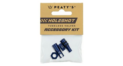 Bouchons de Valves Tubeless Peaty's V2 Holeshot Fast Flow Bleu Navy