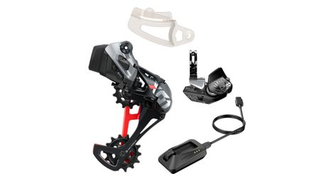 Sram x01 eagle axs 12s upgrade kit zwart / rood