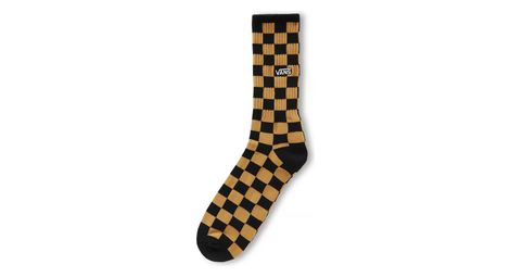 Chaussettes vans checkerboard crew ii marron