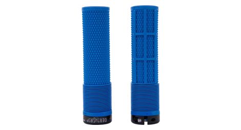 Paire de grips dmr deathgrip flangeless bleu royal