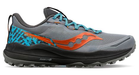 Chaussures de trail saucony xodus ultra 2 gris bleu orange