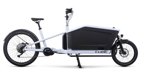 Cube cargo sport dual hybrid 1000 bicicleta eléctrica de carga shimano deore 10s 1000 wh 20/27.5'' flash blanco 2023