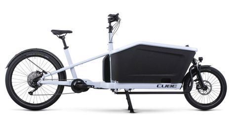 Velo cargo electrique cube cargo sport dual hybrid 1000 shimano deore 10v 1000 wh 20 27 5 blanc flas