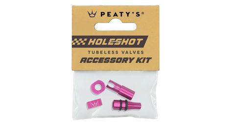 Bouchons de Valves Tubeless Peaty's V2 Holeshot Fast Flow Rose Punch