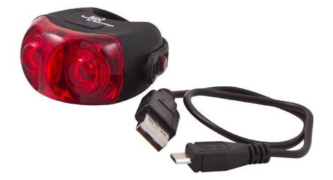 Eclairage arriere velo spanninga jet couleur noir fixation sur la tige de selle port usb