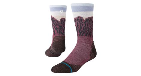 Chaussettes stance the ridge light wool crew bordeaux