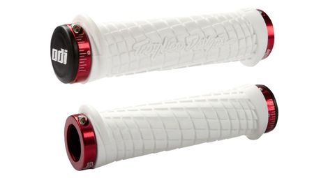 Poignées troy lee designs odi blanc/rouge