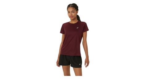 Maglia a maniche corte asics core bordeaux donna