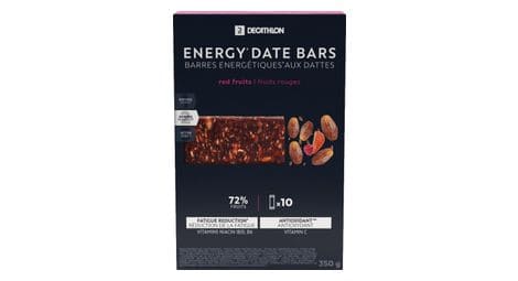 Barre energétique decathlon nutrition dattes/fruits rouges 10x35g