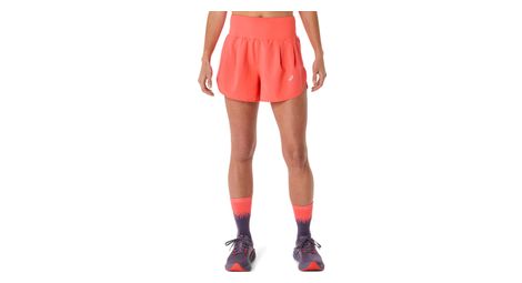 Asics road shorts 3.5in koralle damen