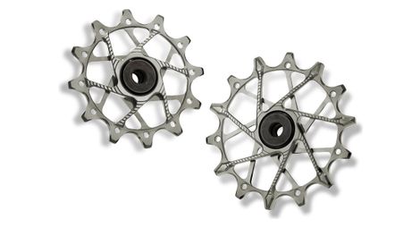 Paire de galets de dérailleur garbaruk pour sram 11/12v argent