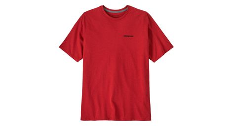 T-shirt patagonia p-6 logo responsibili-tee rouge homme