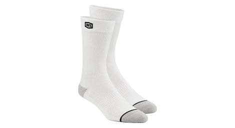 100% calcetines casual sólidos blanco