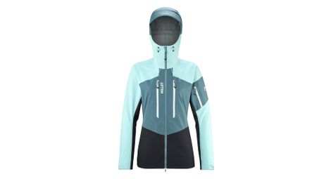 Chaqueta impermeable para mujer millet m white 3l azul/negro