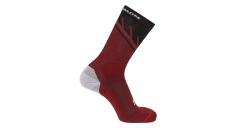 Chaussettes salomon speedcross crew rouge/noir